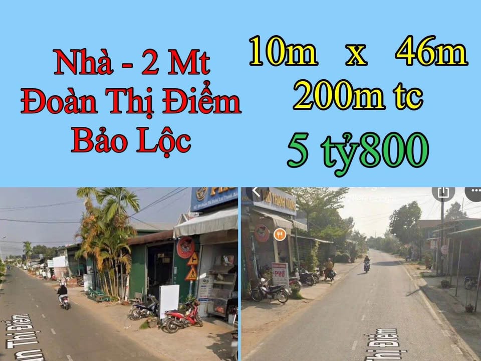 FrontHouse Đoàn Thị Điểm Bảo Lộc 460m² giá 5.8 tỷ - Kinh doanh sầm uất!