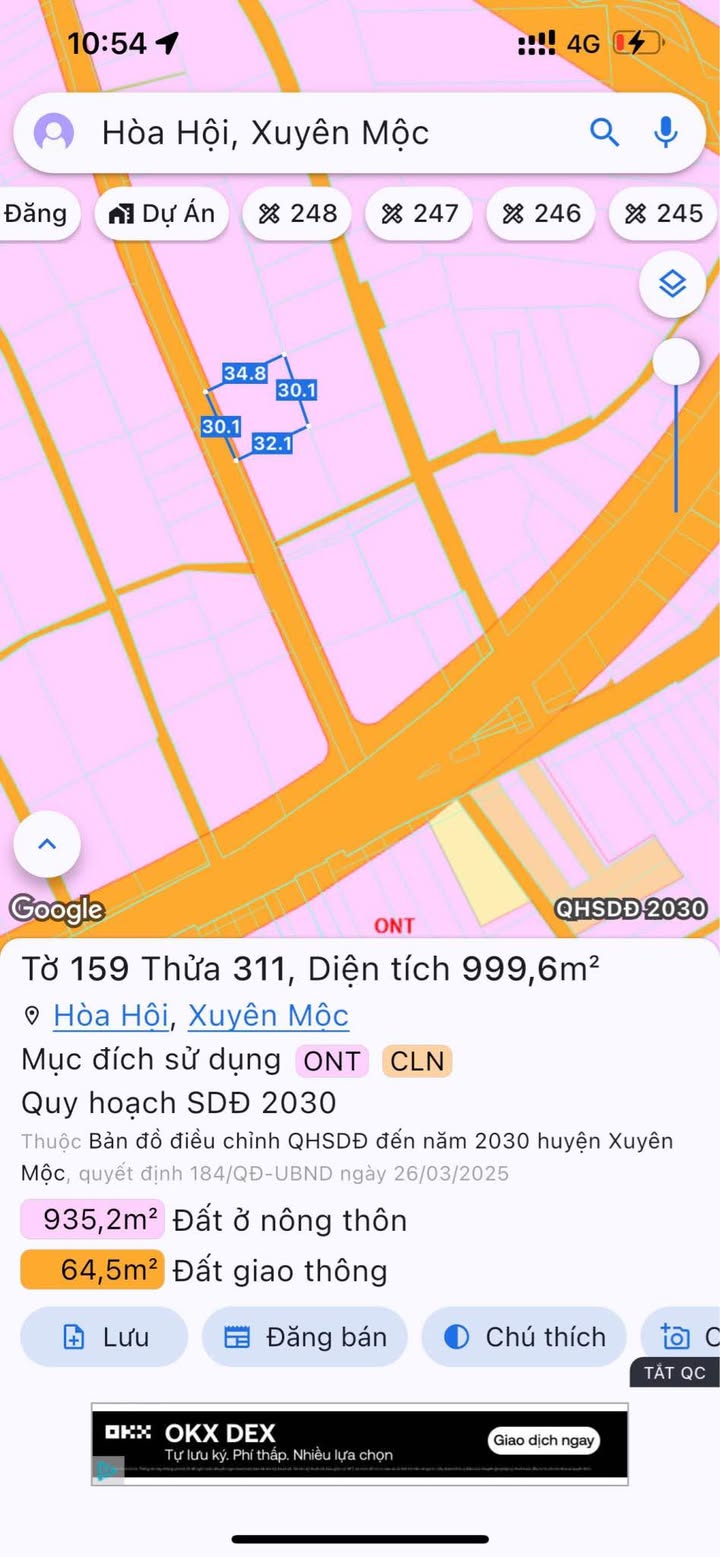 Đất nền Hòa Hội, Xuyên Mộc, BRVT 1020m² giá 3.3 tỷ - Đầu tư sinh lời hấp dẫn!