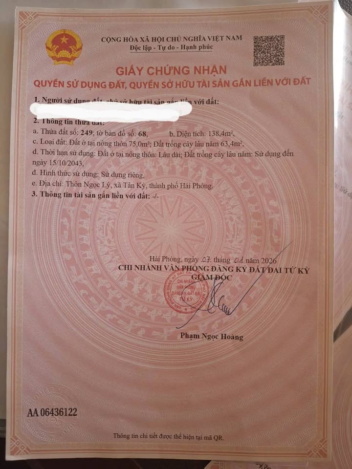 Lô đất nở hậu 130m² tại Đại Hợp, Tứ Kỳ - Đầu tư sinh lời ngay!