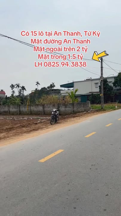 Đất mặt đường An Thanh, xã Chí Minh, 200m² giá 1.5 tỷ - Sổ đỏ chính chủ!