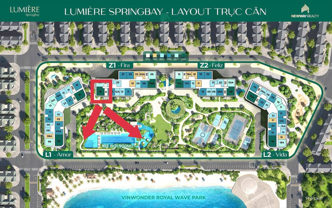 Căn hộ 3 phòng ngủ Lumiere Spring Bay Hưng Yên 85m² giá 7.3 tỷ - Đầu tư sinh lời ngay!