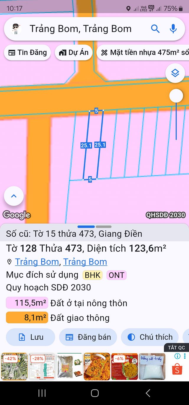 Đất nền Trảng Bom 125m² giá 1.2 tỷ - Sổ đỏ chính chủ, vị trí đắc địa!