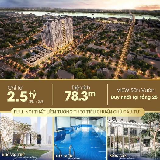 Chung Cư Eden Garden 78m² - View Sông Lý Tưởng