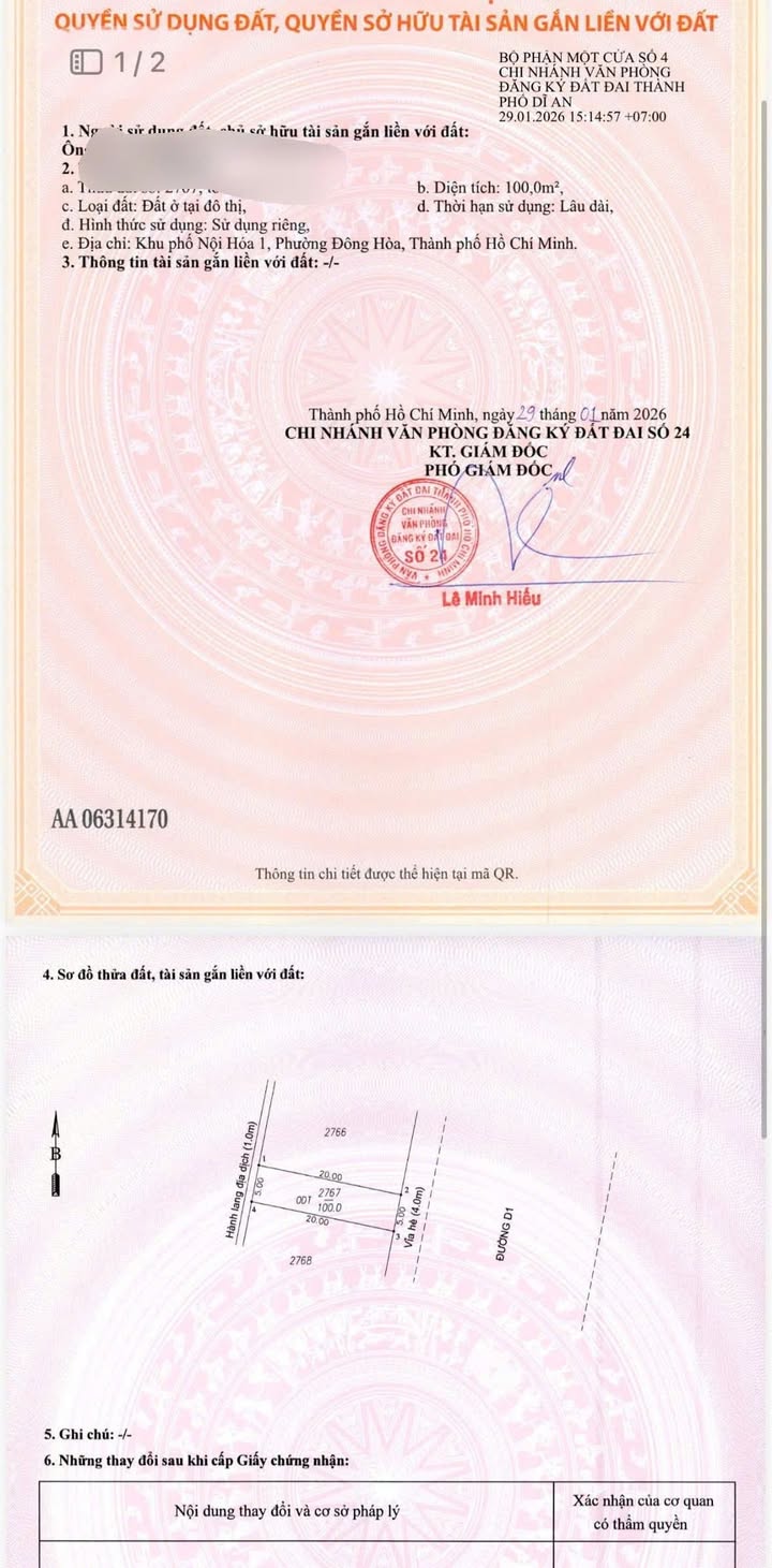 Đất thổ cư khu dân cư Bình Nguyên, Dĩ An 100m² giá 5.35 tỷ - Đầu tư sinh lời ngay!