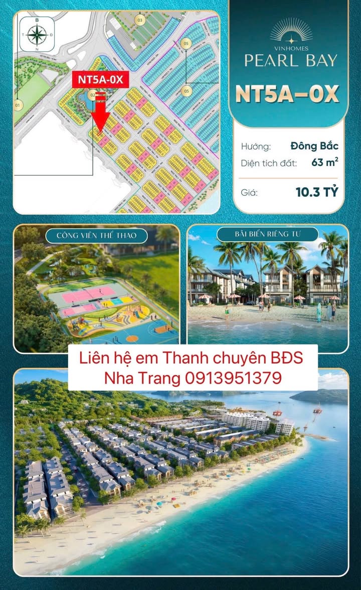 Bán Gấp Shophouse Vinhomes Pearl Bay Nha Trang 206m² - Ngay Biển