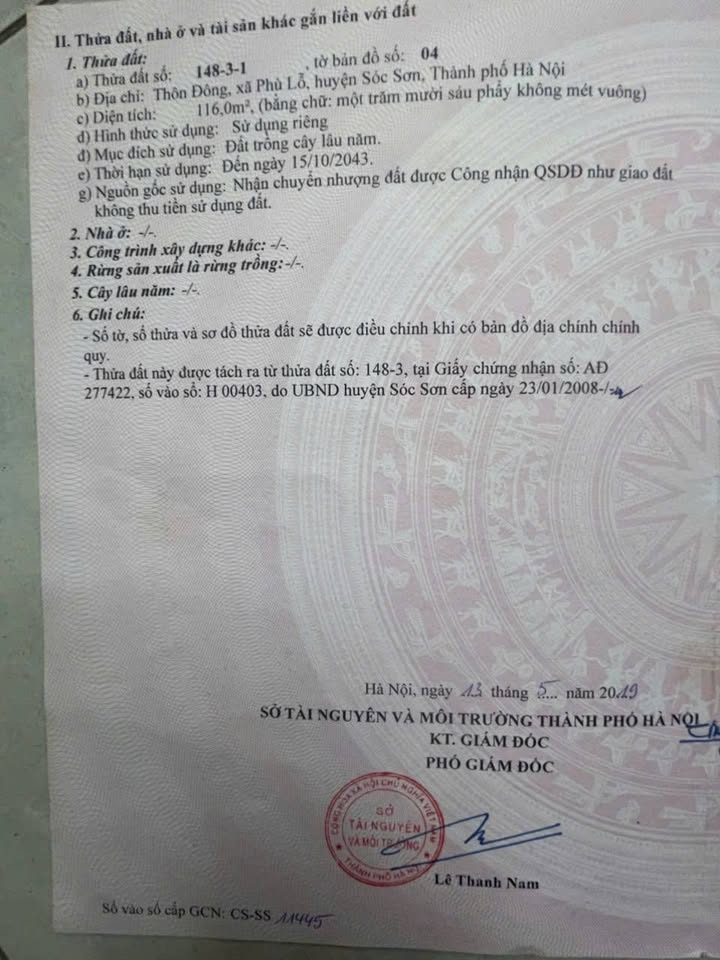 Đất thổ cư thôn Đông, Đông Anh 116m² giá 6.84 tỷ - Ô tô vào tận nơi!