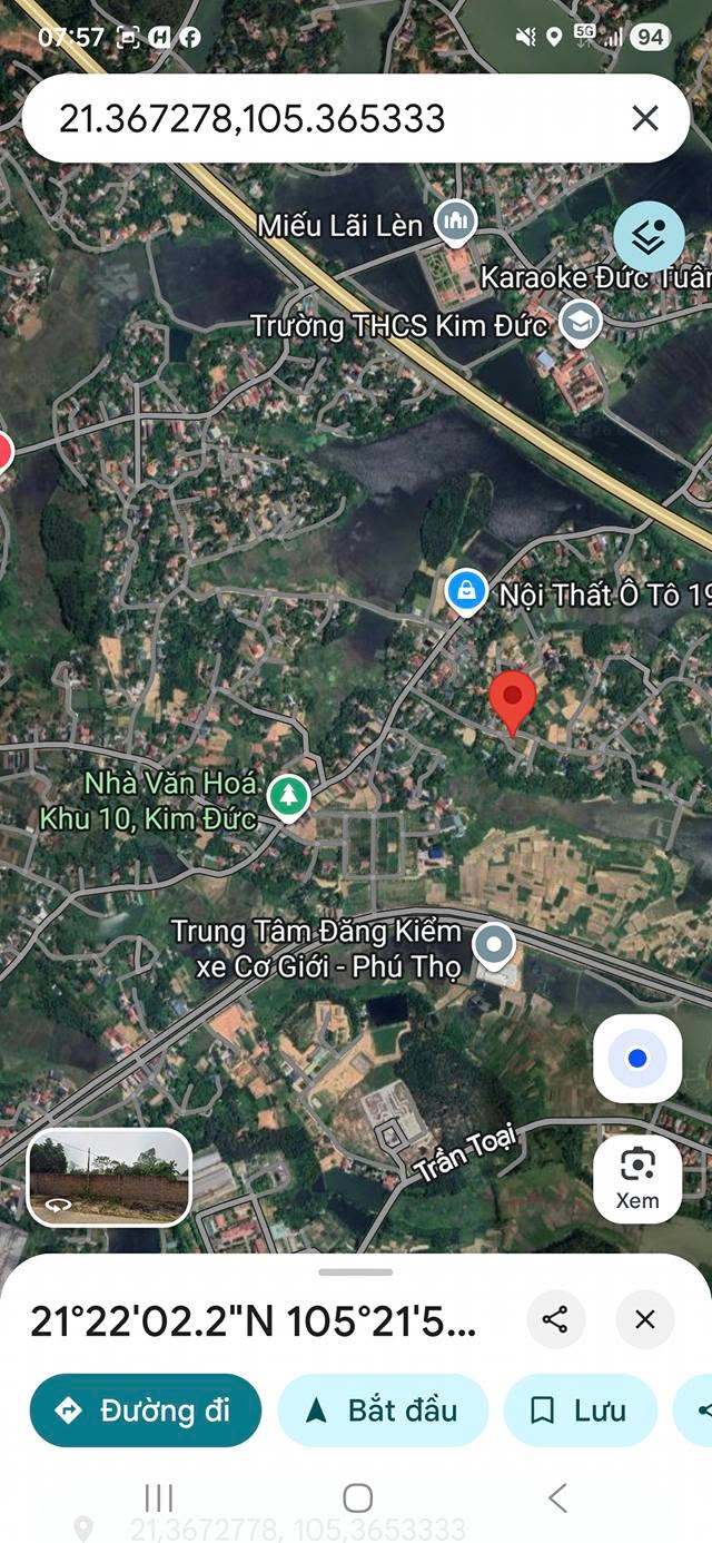 Lô đất Khu 9, Kim Đức, Việt Trì 202m² giá chỉ 2 tỷ - Tặng nhà cấp 4!