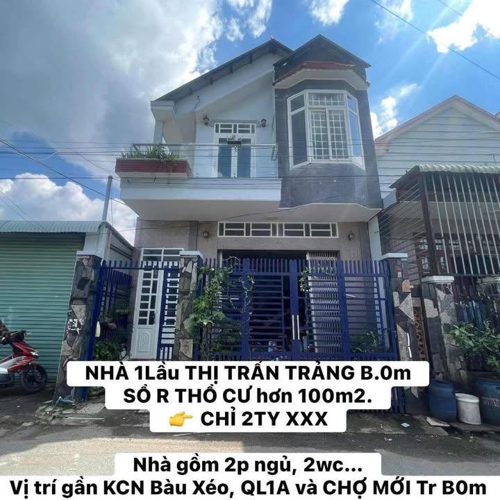 Nhà riêng Thị trấn Trảng Bom 100m² giá 2 tỷ - Sổ hồng riêng chính chủ