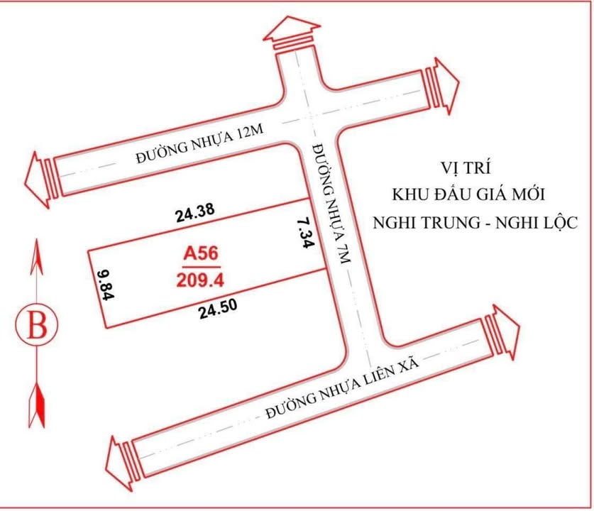 Đất nền Nghi Trung 210m² giá 2.76 tỷ - Cơ hội đầu tư hấp dẫn!