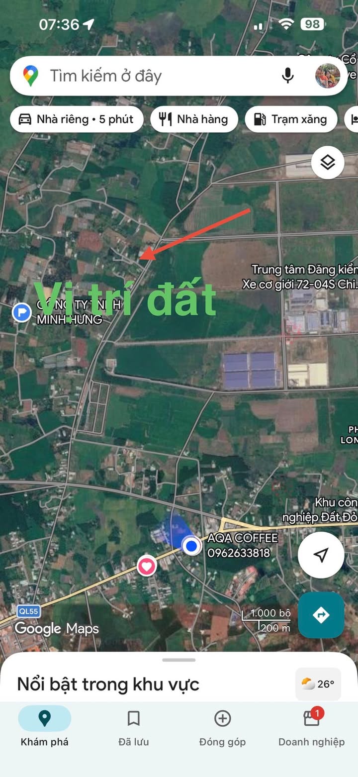 Đất nền Cổng 2 Khu Công Nghiệp Đất Đỏ 110m² giá 700 triệu - Cơ hội đầu tư tuyệt vời!