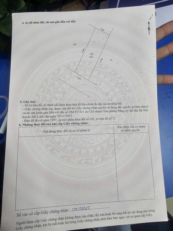 Đất thổ cư Tiền Phong Mê Linh 56m² giá tốt - Đầu tư sinh lời!