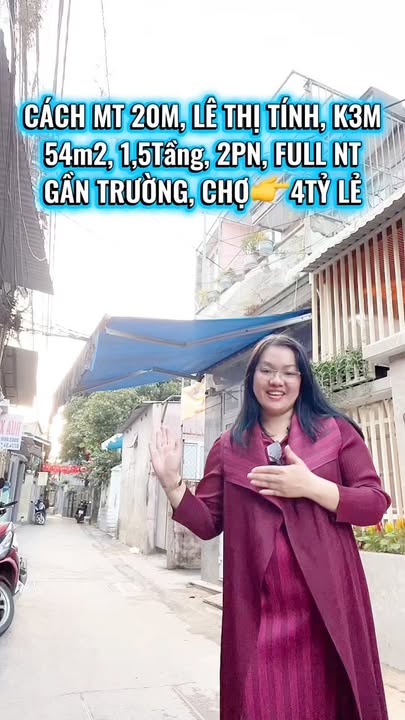 Nhà riêng Lê Thị Tính, Đà Nẵng 54m² giá 4.5 tỷ - Full nội thất, gần chợ!