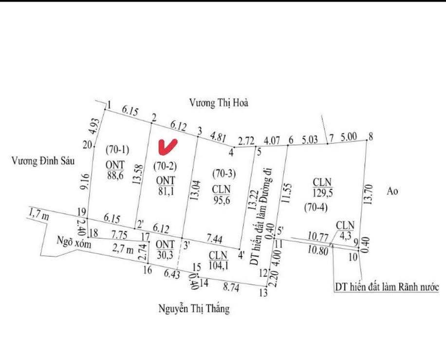 Đất nền 80m² xã Quảng Bị, huyện Chương Mỹ, giá 2.3 tỷ - Tiềm năng phát triển cao!