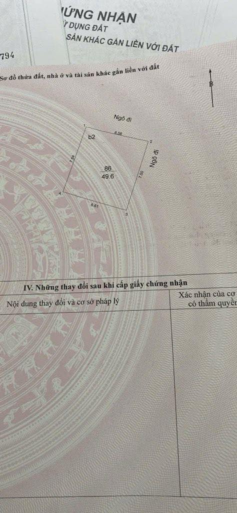 Đất thổ cư xã Đàn, Đống Đa, 50m² giá 8 tỷ - Sổ đỏ chính chủ, ngõ ô tô vào được!