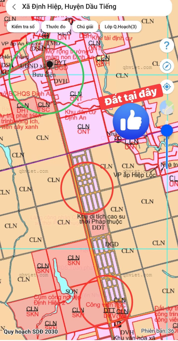 Đất nền 9000m² tại xã Định Hiệp, huyện Dầu Tiếng, giá 1 tỷ - Cơ hội đầu tư tuyệt vời!