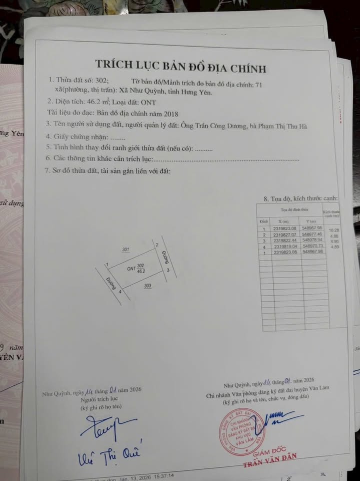 Đất nền Thôn Ngọc Loan - Như Quỳnh 45m² giá 2 tỷ - Đường trải nhựa, thoáng 2 mặt tiền!