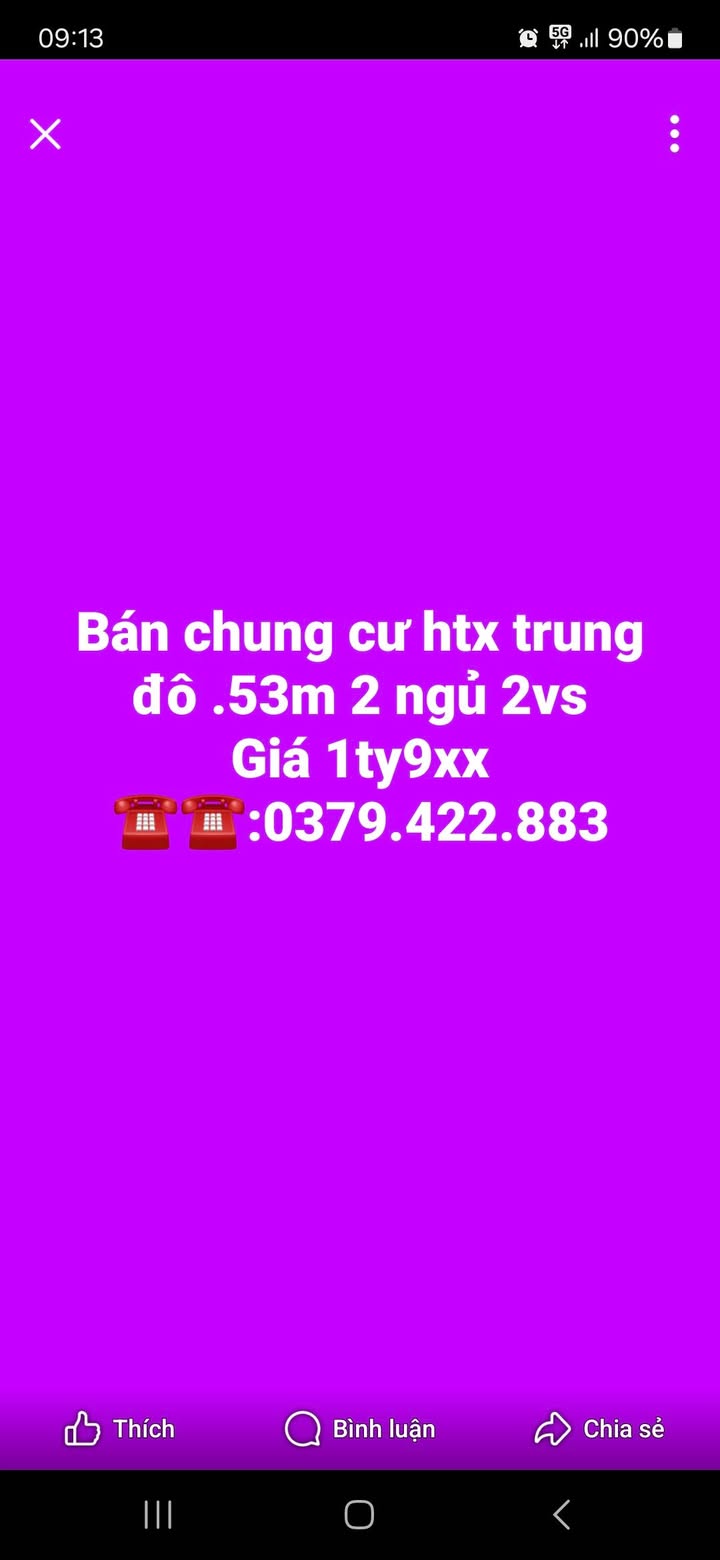 Chung cư HTX Trung Đô, Vinh - 53m² 2PN, 1.9 tỷ - Sẵn Sàng Dọn Vào Ở!