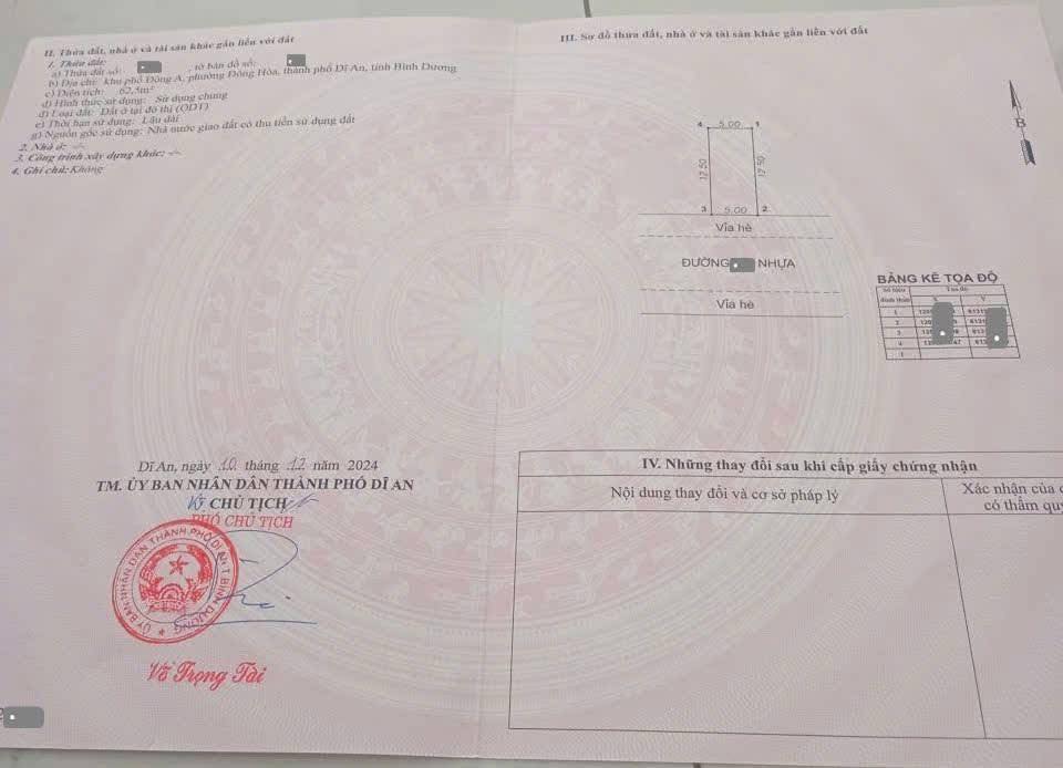 Đất nền Dĩ An 62.5m² giá 5.15 tỷ - Đầu tư sinh lời ngay!