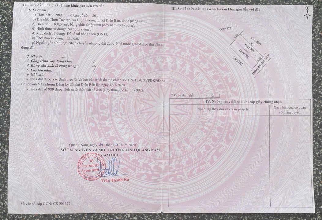 Đất nền Tây An, xã Gò Nổi, Đà Nẵng 100m² giá chỉ 3xx triệu - Đầu tư sinh lời ngay!