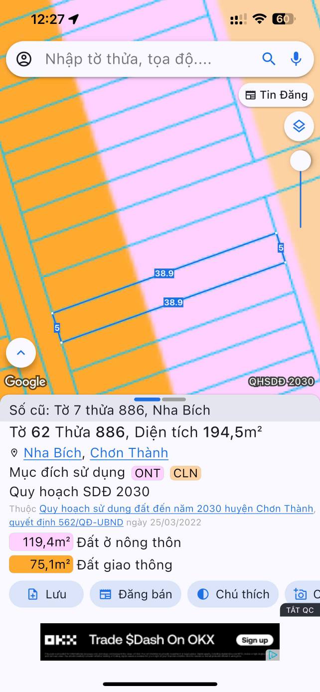 Đất nền đẹp tại đường số 40, Huyện Chơn Thành, 200m² chỉ 1 tỷ - Đầu tư sinh lời!