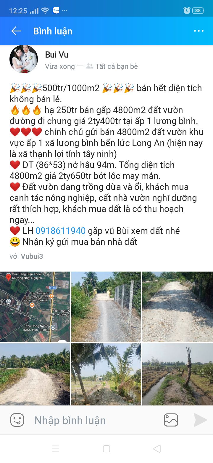 Đất vườn 4800m² ấp 1 Lương Bình giá 2.4 tỷ - Đầu tư sinh lời ngay!
