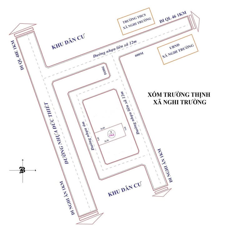 Lô đất đẹp Xóm Trường Thịnh, Nghi Trường 150m² giá chỉ 1.35 tỷ - Cơ hội đầu tư hiếm có!
