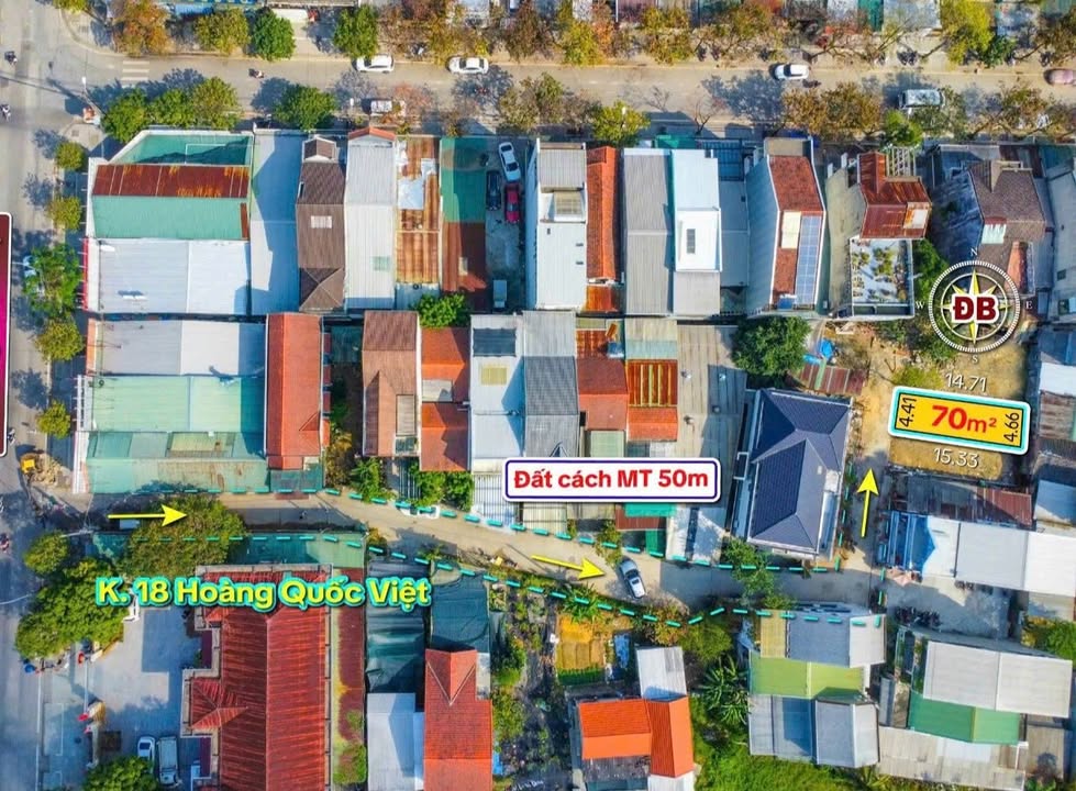 Đất kiệt ôtô Hoàng Quốc Việt, TP Huế 70m² - Pháp lý sổ hồng chính chủ!