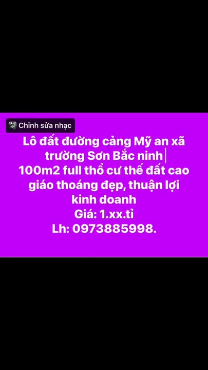 Đất thổ cư 100m² tại xã Trường Sơn, huyện Lục Nam - Cơ hội đầu tư sinh lời!