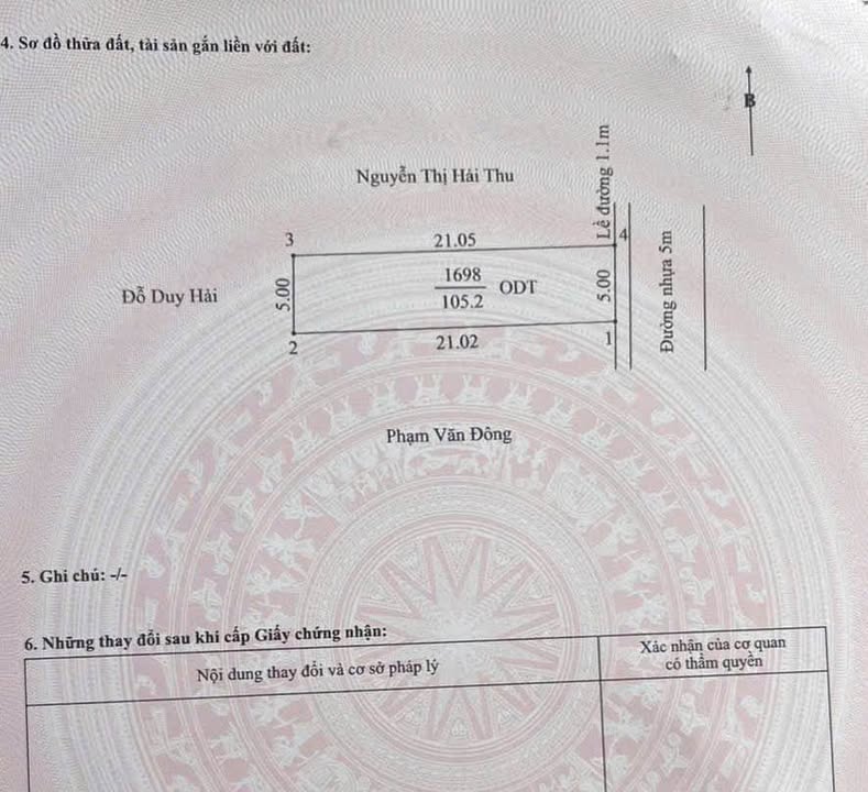 Đất thổ cư Bàu Bàng 5.21m² giá 2.7 tỷ - Đường lớn thuận tiện