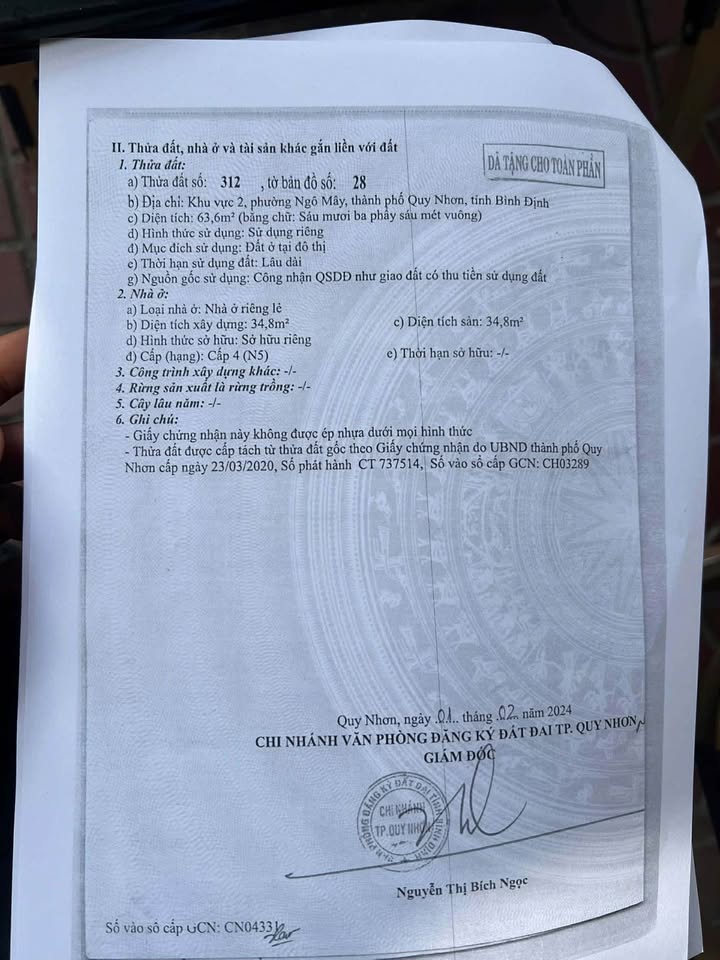 Đất nền 64m² đường Võ Mười, Quy Nhơn - Cơ hội đầu tư hiếm có!