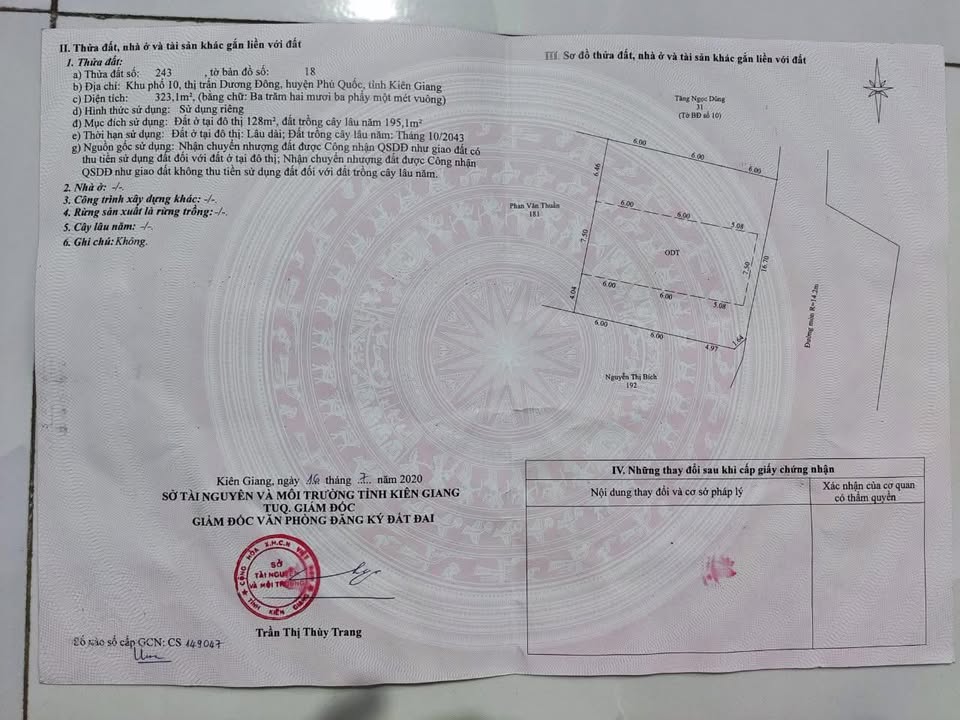 Đất thổ cư Dương Đông Phú Quốc 323m² - Giá tốt, vị trí đắc địa!