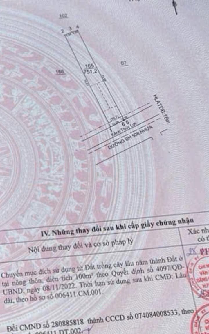 Nhà mặt tiền ĐH508, Tân Hiệp, Phú Giáo 740m² giá 2.6 tỷ - Cơ hội đầu tư tuyệt vời!