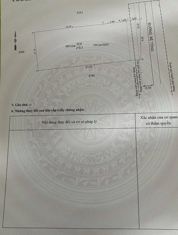 Đất xây căn hộ dịch vụ phường Đông Hòa 219,3m² giá 7,65 tỷ - Đường bê tông thuận tiện