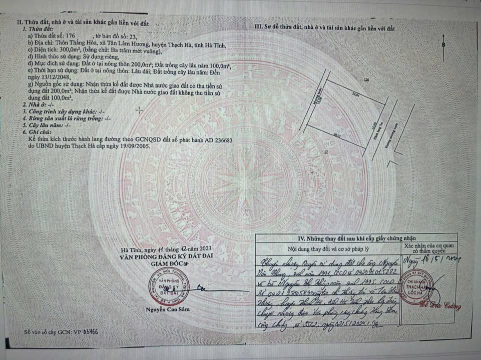 Đất nền kinh doanh tại trung tâm TP Hà Tĩnh 300m² giá 12 tỷ - Cơ hội đầu tư hấp dẫn!