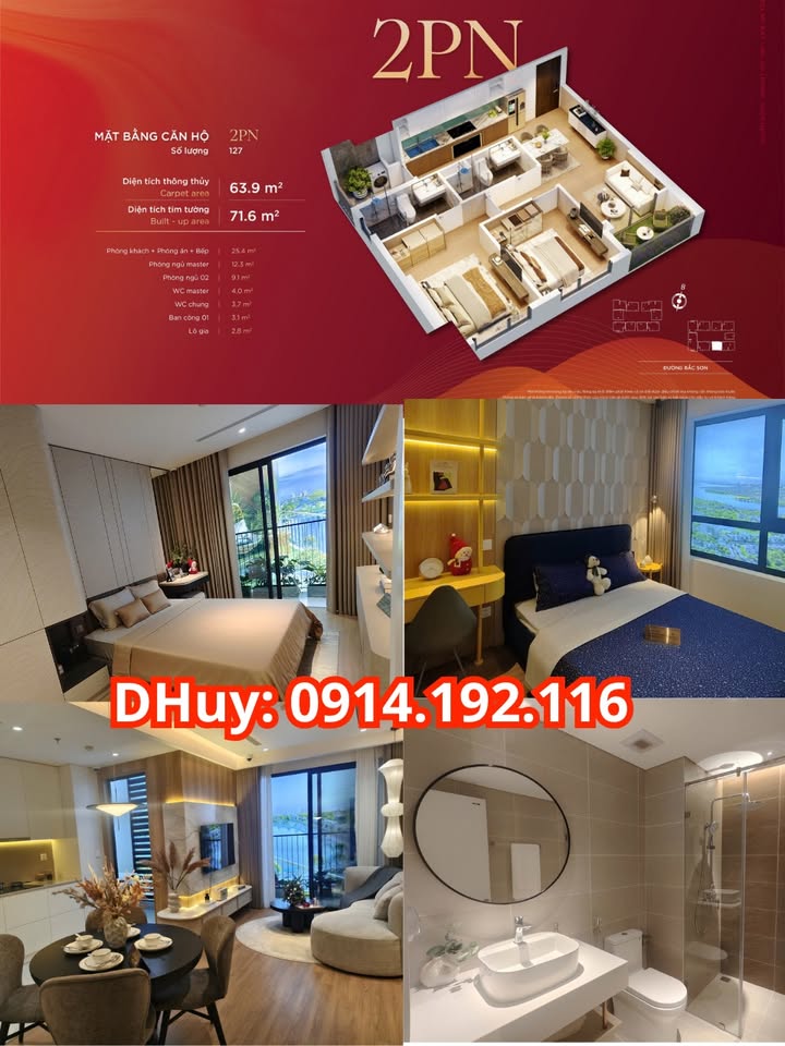 Căn hộ Diamond Hill Thái Nguyên 65m² - View trung tâm thành phố