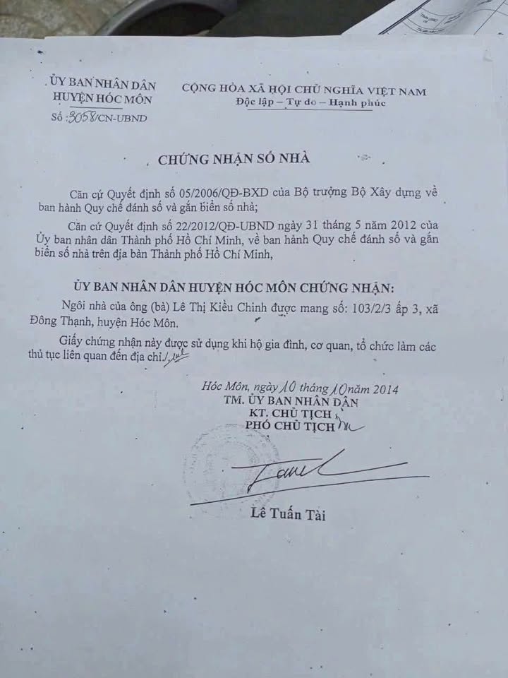 Nhà bán Đông Thạnh Hóc Môn 56m² giá 1.2 tỷ - Sổ chung tiện lợi!