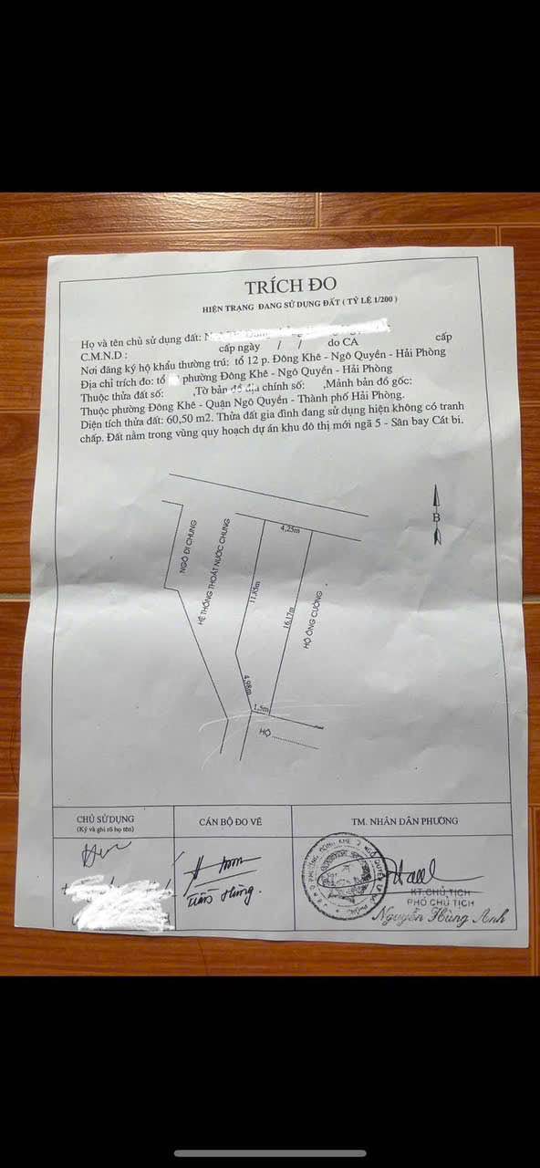 Đất thổ cư 60m² ngõ 275 Đông Khê giá 2.6 tỷ - Ô tô vào tận nơi!