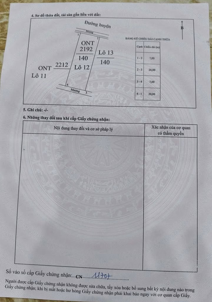 Đất nền xã Phúc Thành 140m² giá 2 tỷ - Đường thông, khu dân cư nhộn nhịp!