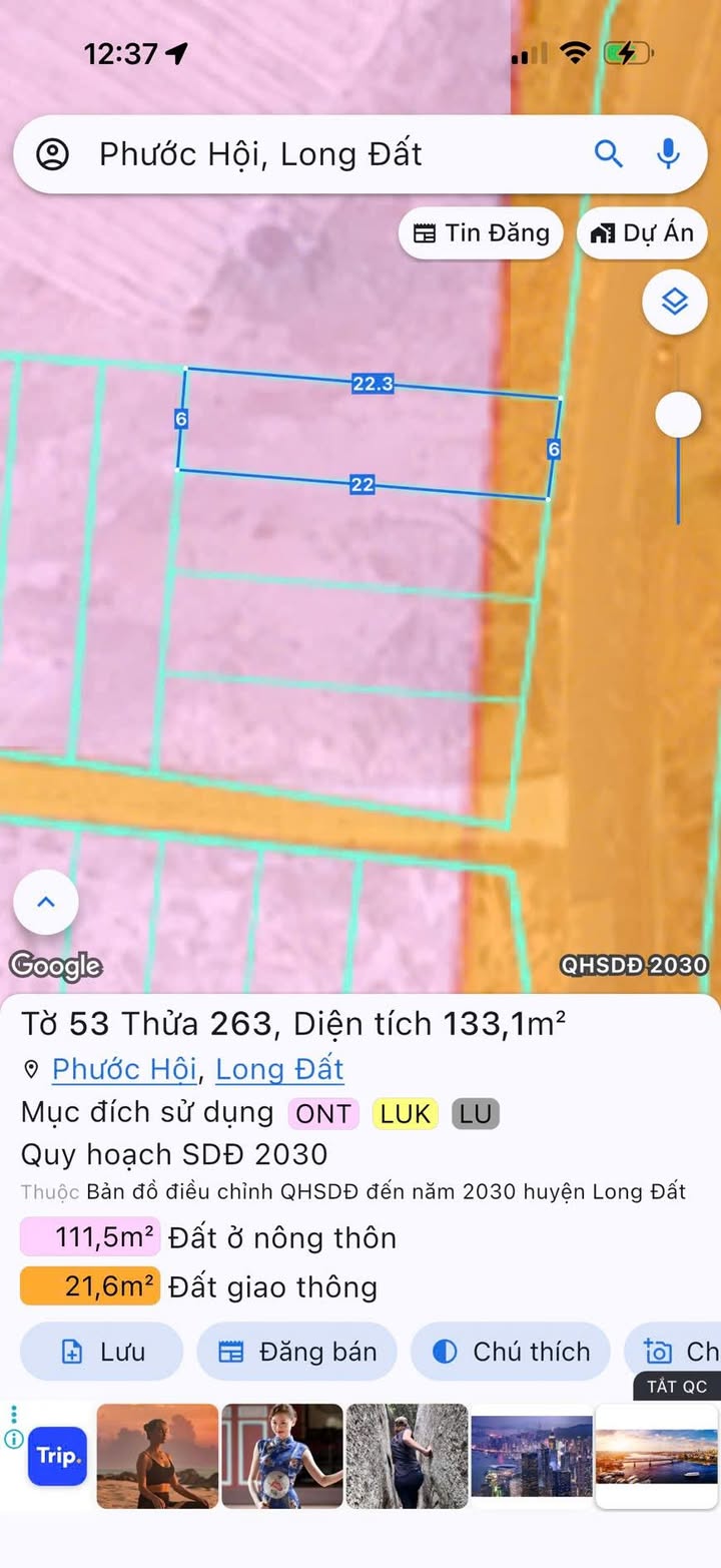 Đất nền Phước Hội 133m² giá 1.38 tỷ - Cách biển chỉ 5 phút xe!