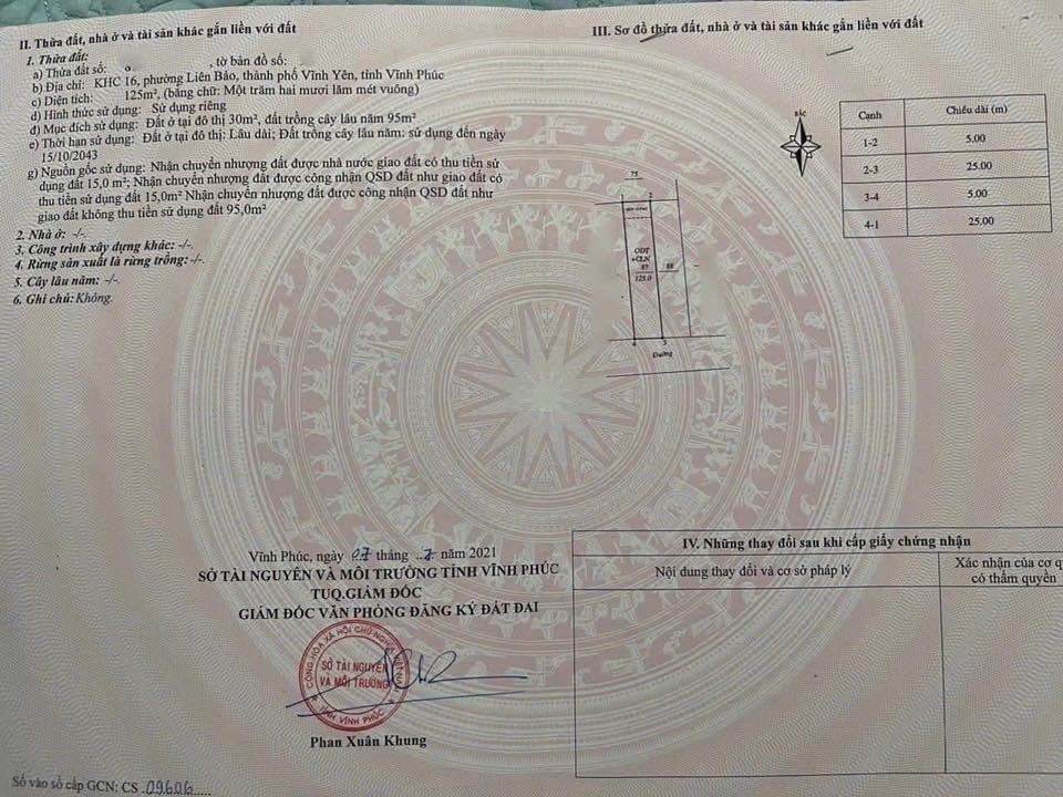 Đất nền trục chính KHC 16 - Liên Bảo, Vĩnh Yên 125m² giá 2.7 tỷ - Vị trí đẹp cho kinh doanh