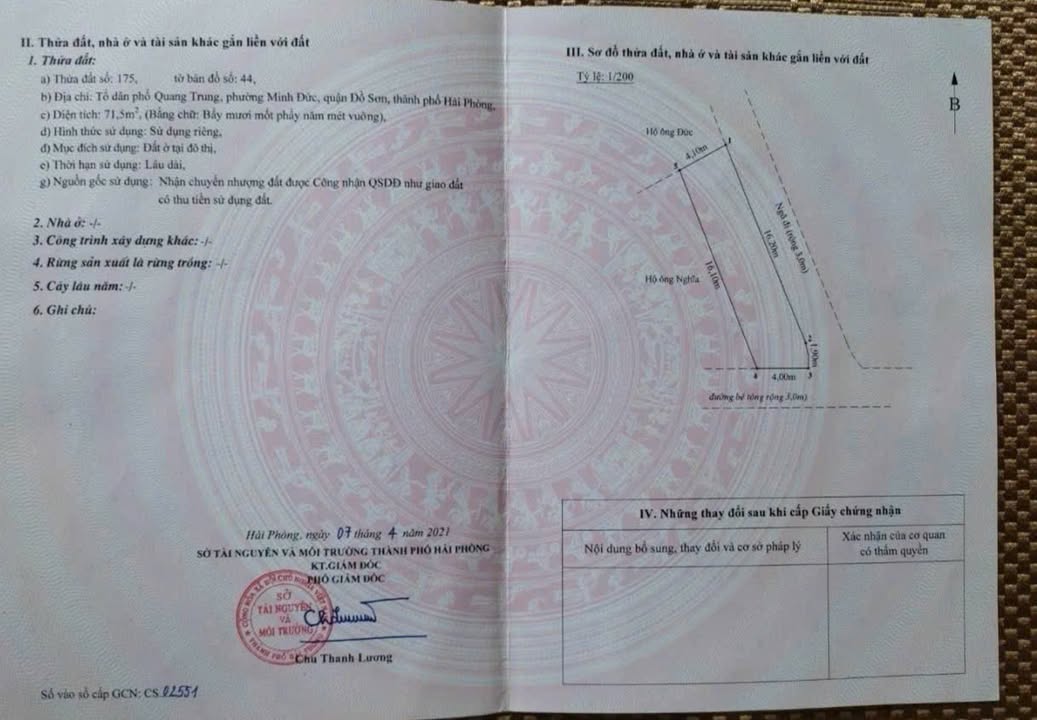 Bán lô đất góc 71,5m² TDP Quang Trung, Minh Đức, Đồ Sơn giá 1,2 tỷ - Đầu tư sinh lời ngay!