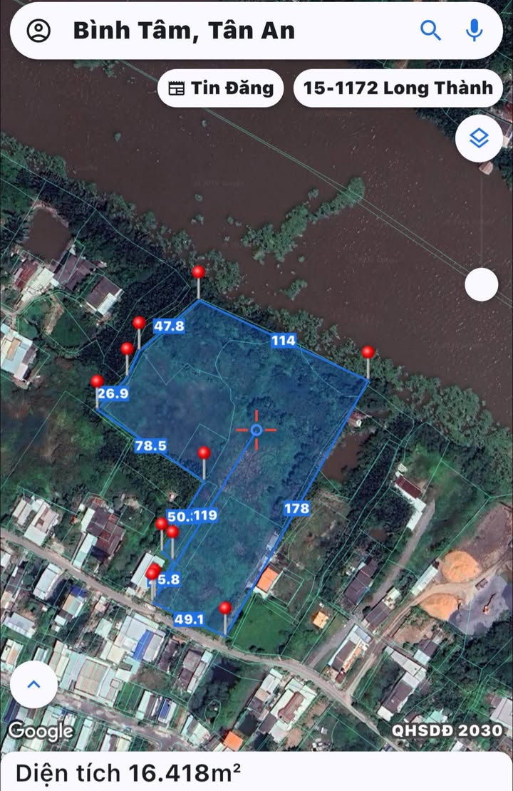 Lô đất VIP 1ha6 tại Phường Tân Khánh, Tân An - Giá 64 tỷ - Đầu tư sinh lời ngay!