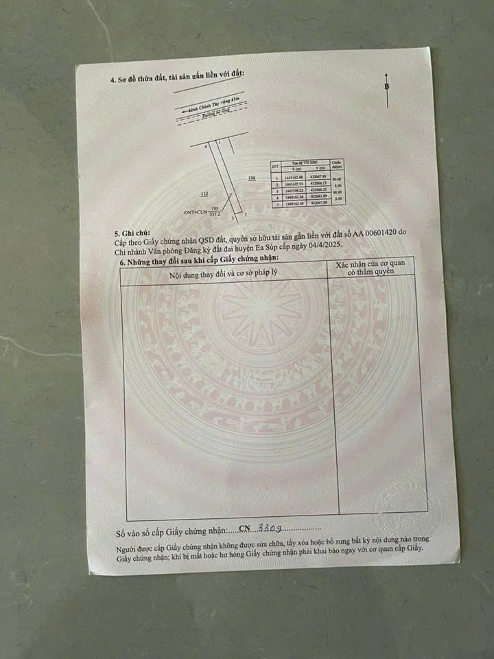 Lô Đất Đẹp Huyện Ea Súp 360m² giá 850 triệu - Sổ đỏ chính chủ, thương lượng