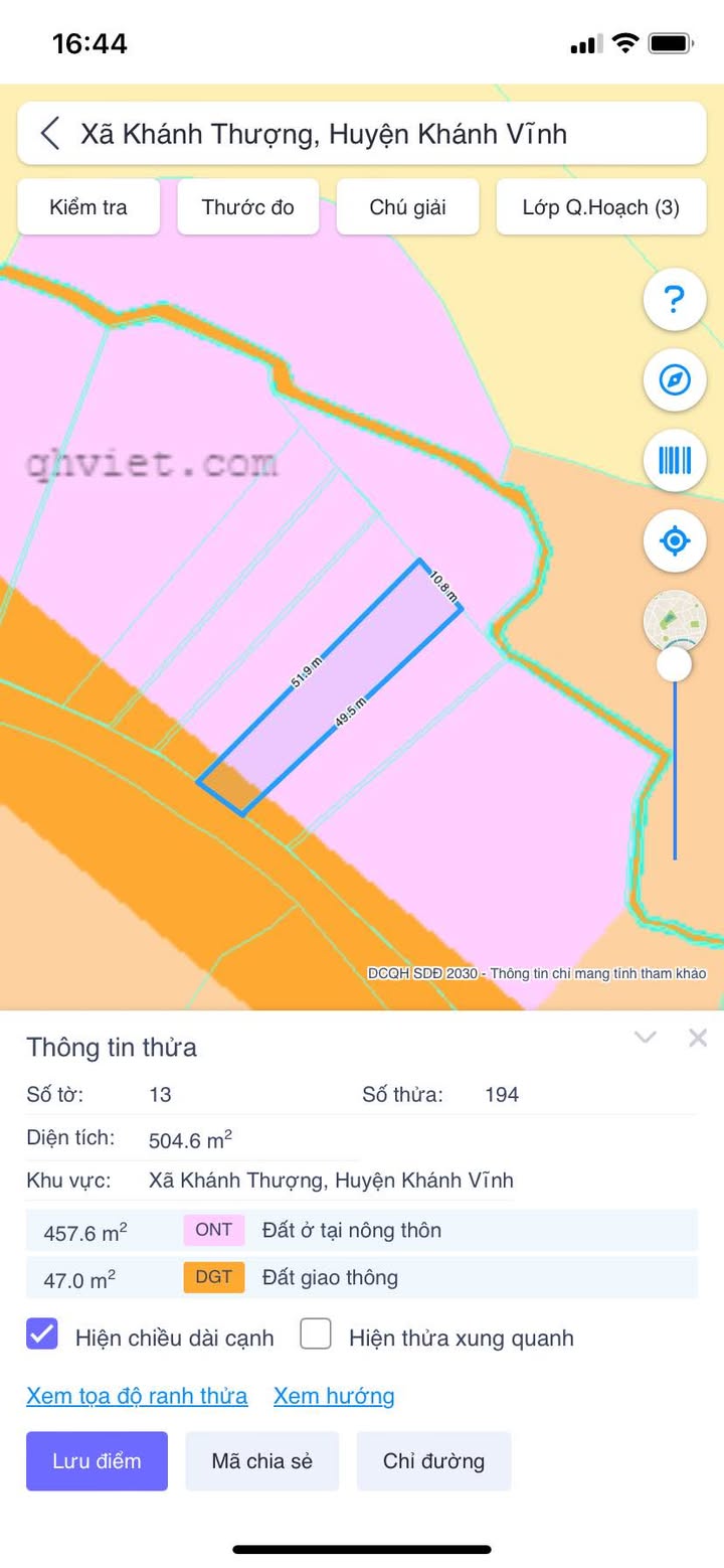 Đất thổ cư 500m² tại xã Khánh Thượng chỉ 450 triệu - Cơ hội đầu tư tuyệt vời!