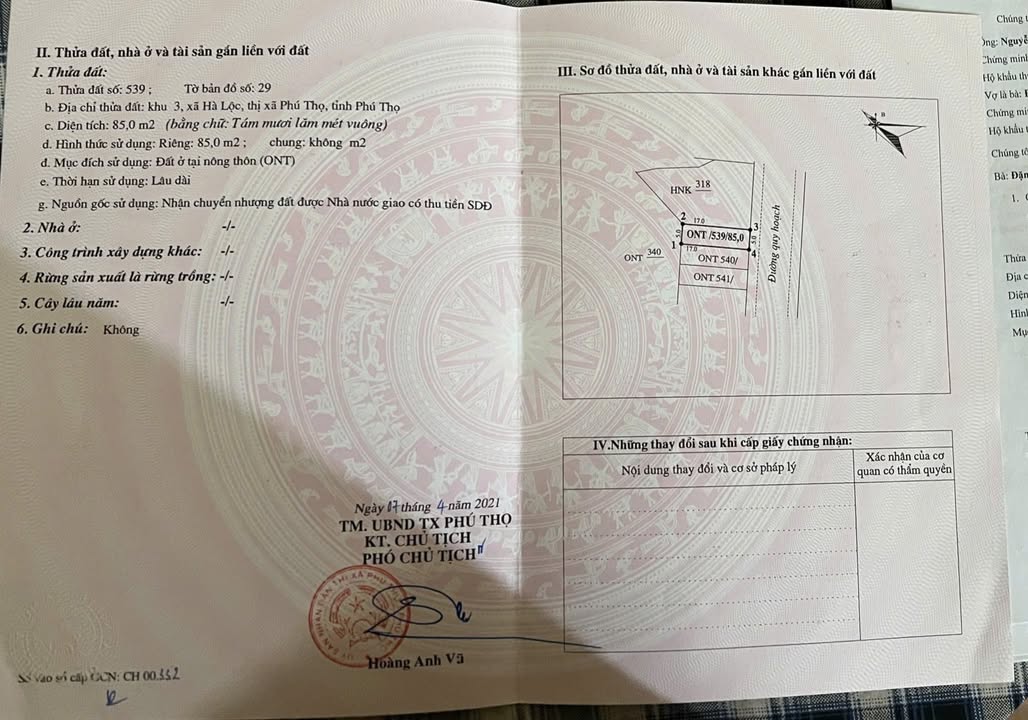 Đất mặt đường nhựa khu 3 Hà Lộc 85m² giá 1.03 tỷ - Cơ hội đầu tư hấp dẫn!