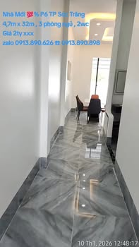 Nhà trệt lầu Trần Quốc Toản, 148m² giá 2 tỷ - Gần chợ đêm Sóc Trăng!