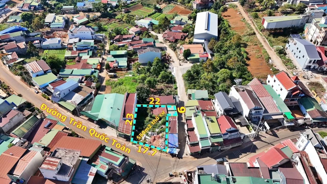 Đất Vàng 550m² Mặt Tiền Trần Quốc Toản - Trung Tâm Di Linh, Lâm Đồng