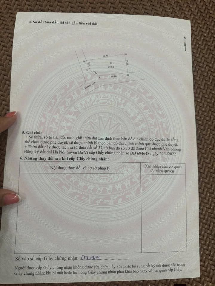 Đất nền xã Đông Quang, Ba Vì 218m² giá 1 tỷ - Lô góc tiện lợi!