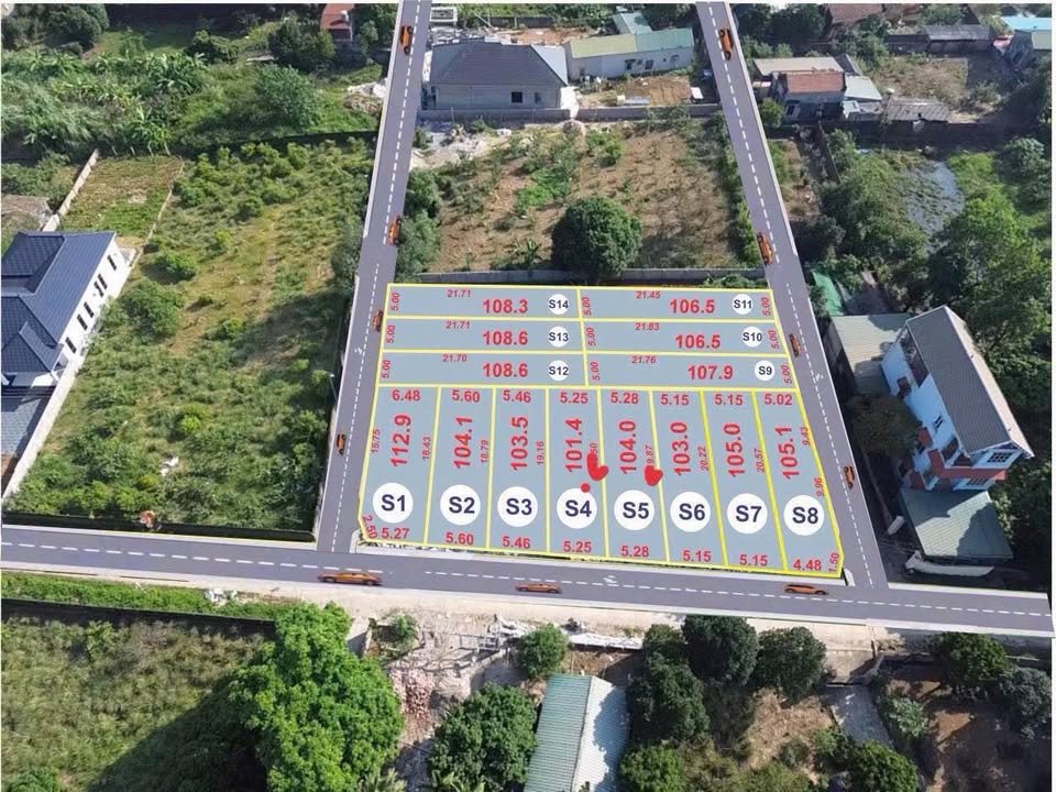 Đất thổ cư Hòa Sơn, Lương Sơn 106m² & 108m² giá 1.3 tỷ - Sổ đỏ chính chủ!