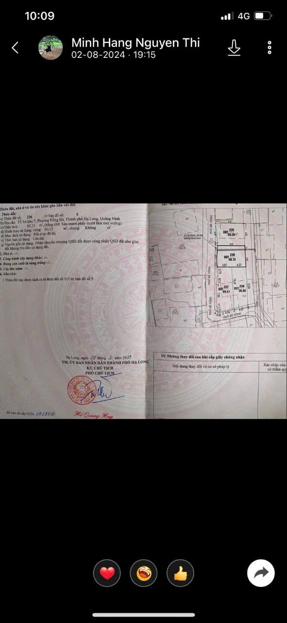 Đất nền tại Khu dân cư Hồng Hà, Hạ Long 60.15m² giá 2.2 tỷ - Đầu tư sinh lời ngay!